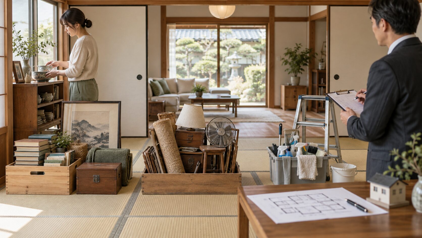 売却から逆算する道筋を視覚化した解説イラスト