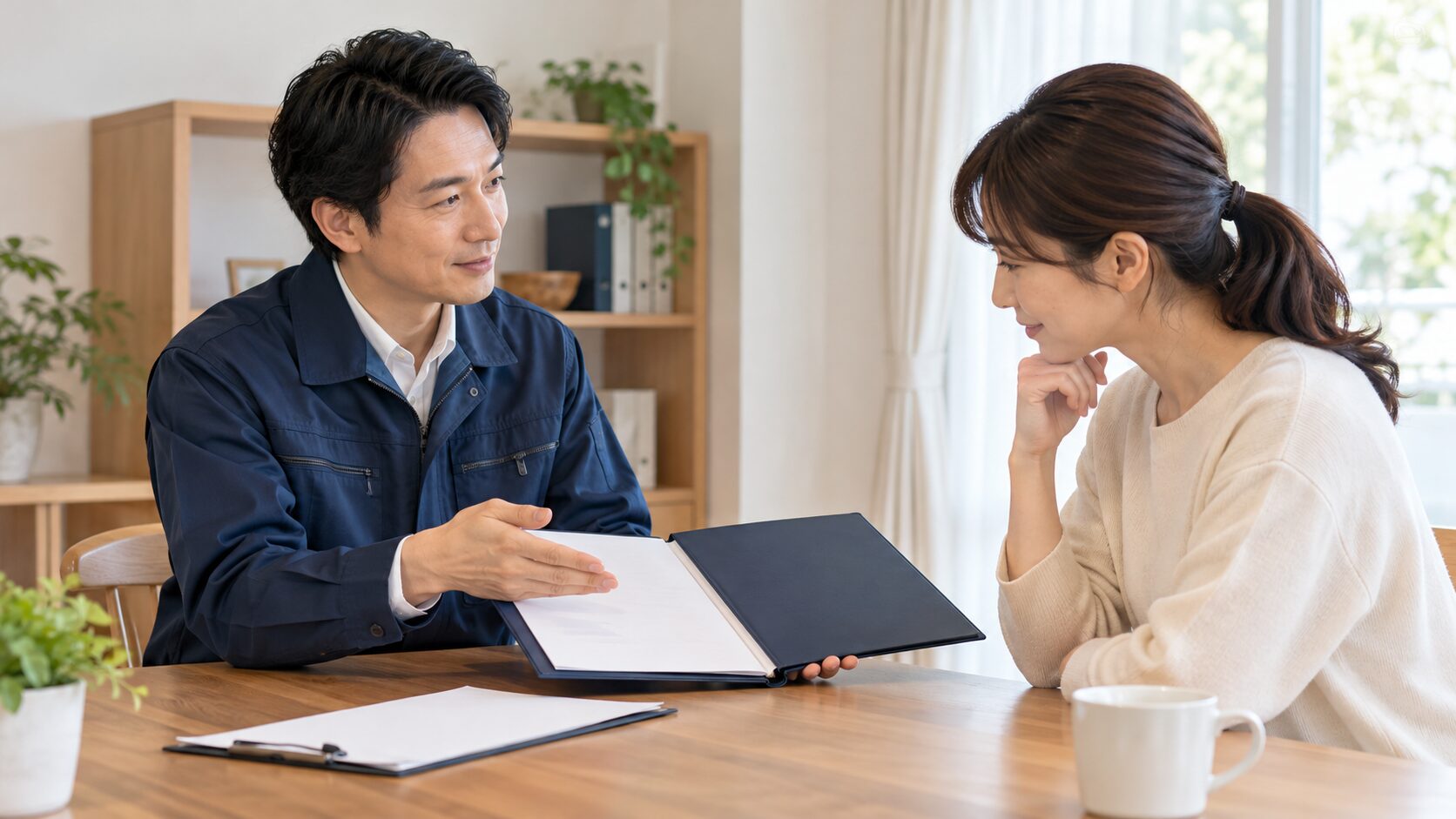清掃相談の穏やかな打ち合わせのイメージ
